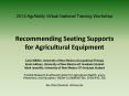 Recommending Seating Supports for Agricultural Equipment PowerPoint PPT Presentation