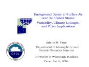 Background Ozone in Surface Air
