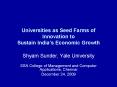 Universities as Seed Farms of Innovation to Sustain India PowerPoint PPT Presentation