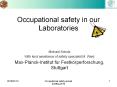 Occupational safety in our Laboratories PowerPoint PPT Presentation