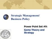 Strategic Management/ Business Policy