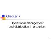 Operational management and distribution in e-tourism