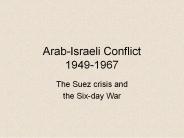 Arab-Israeli Conflict 1949-1967