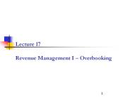Lecture 17  Revenue Management I 