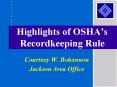 Highlights of OSHA PowerPoint PPT Presentation