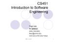 CS451 Introduction to Software Engineering PowerPoint PPT Presentation