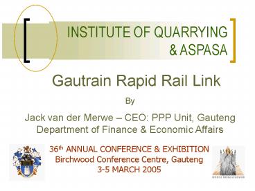 36th ANNUAL CONFERENCE