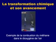 La transformation chimique et son avancement