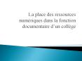 RESSOURCES NUMETRIQUES en COLLEGE PowerPoint PPT Presentation