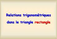 Relations trigonom