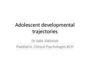 Adolescent developmental trajectories