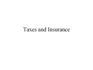Taxes and Insurance