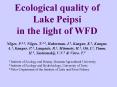 Ecological quality of Lake Peipsi in the light of WFD PowerPoint PPT Presentation
