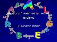 Algebra 1-semester exam review PowerPoint PPT Presentation