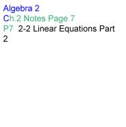 Algebra 2