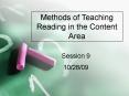 Methods of Teaching Reading in the Content Area PowerPoint PPT Presentation