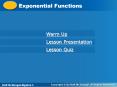 Exponential Functions PowerPoint PPT Presentation