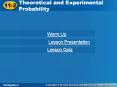 Theoretical and Experimental Probability PowerPoint PPT Presentation