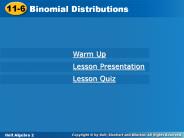 Binomial Distributions