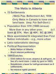 The Metis in Alberta