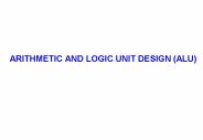 ARITHMETIC AND LOGIC UNIT DESIGN (ALU)