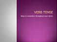 Verb Tense PowerPoint PPT Presentation