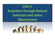 Unit 5: Evolution through Natural Selection and other Mechanisms