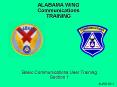 ALABAMA WING Communications TRAINING PowerPoint PPT Presentation