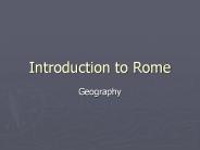 Introduction to Rome