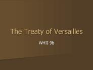 The Treaty of Versailles