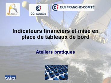 Indicateurs financiers et mise en place de tableaux de bord