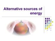 Alternative sources of energy