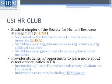 USI HR CLUB