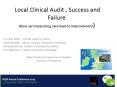 Local Clinical Audit , Success and Failure (How can measuring care lead to improvement) PowerPoint PPT Presentation