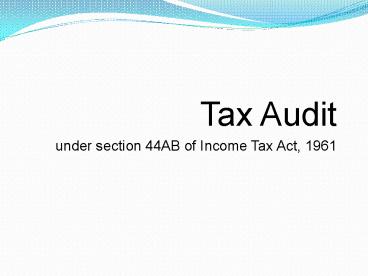 Tax Audit