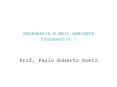 ENGENHARIA E MEIO AMBIENTE Fundamentos 1 PowerPoint PPT Presentation