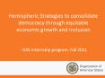 Hemispheric Strategies to consolidate democracy through equitable economic growth and inclusion  - OAS Internship program, Fall 2011 PowerPoint PPT Presentation