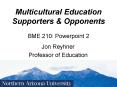 Multicultural Education Supporters PowerPoint PPT Presentation