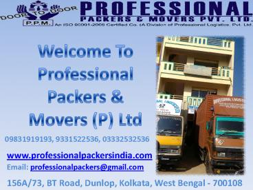 Best Packers And Movers Kolkata (9831026536) - Professional Packers