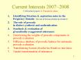 Current Interests 2007~2008 (Unfinished papers PowerPoint PPT Presentation