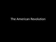 The American Revolution