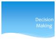 Decision Making PowerPoint PPT Presentation