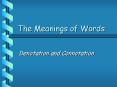 The Meanings of Words PowerPoint PPT Presentation