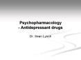 Psychopharmacology - Antidepressant drugs PowerPoint PPT Presentation