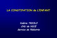 LA CONSTIPATION de L
