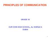 PRINCIPLES OF COMMUNICATION