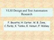 VLSI Design and Test Automation Research