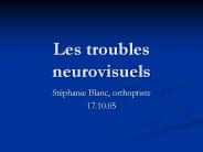 Les troubles neurovisuels