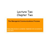 Lecture Two Chapter Two