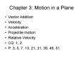 Chapter 3: Motion in a Plane PowerPoint PPT Presentation